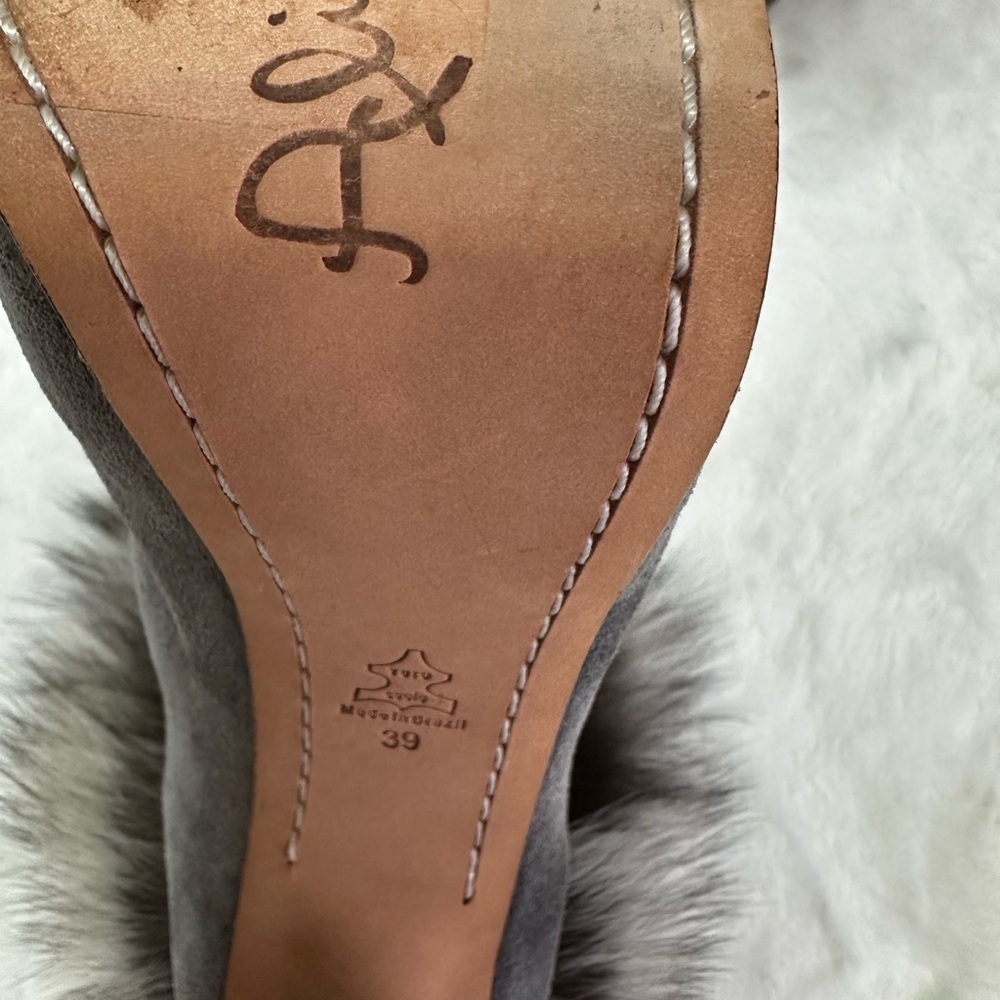Alice + Olivia Gray Fur-Trimmed Heeled Boots - Picture 5 of 5